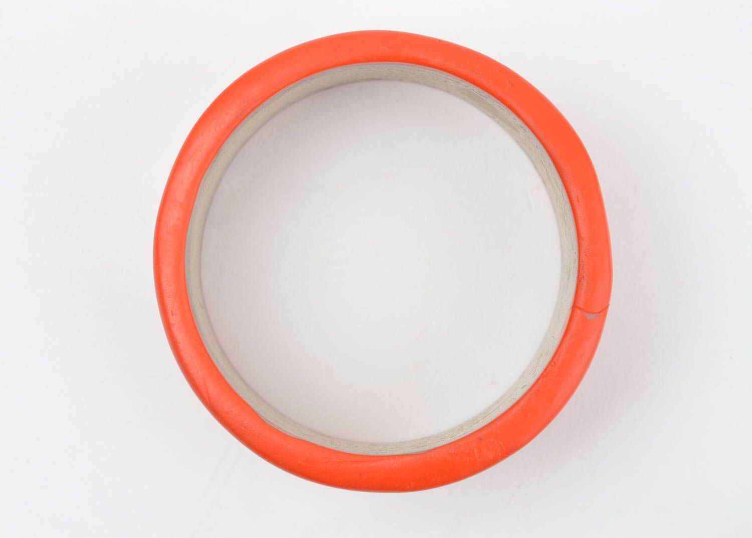 Handmade Armband aus Polymerton grell schön in Orange für Damen stilvoll foto 3