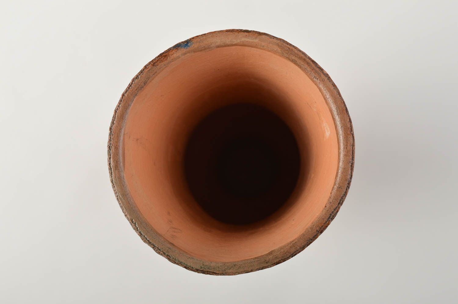 9 inchs brown handmade ceramic vase décor with ornament 1,05 lb photo 4