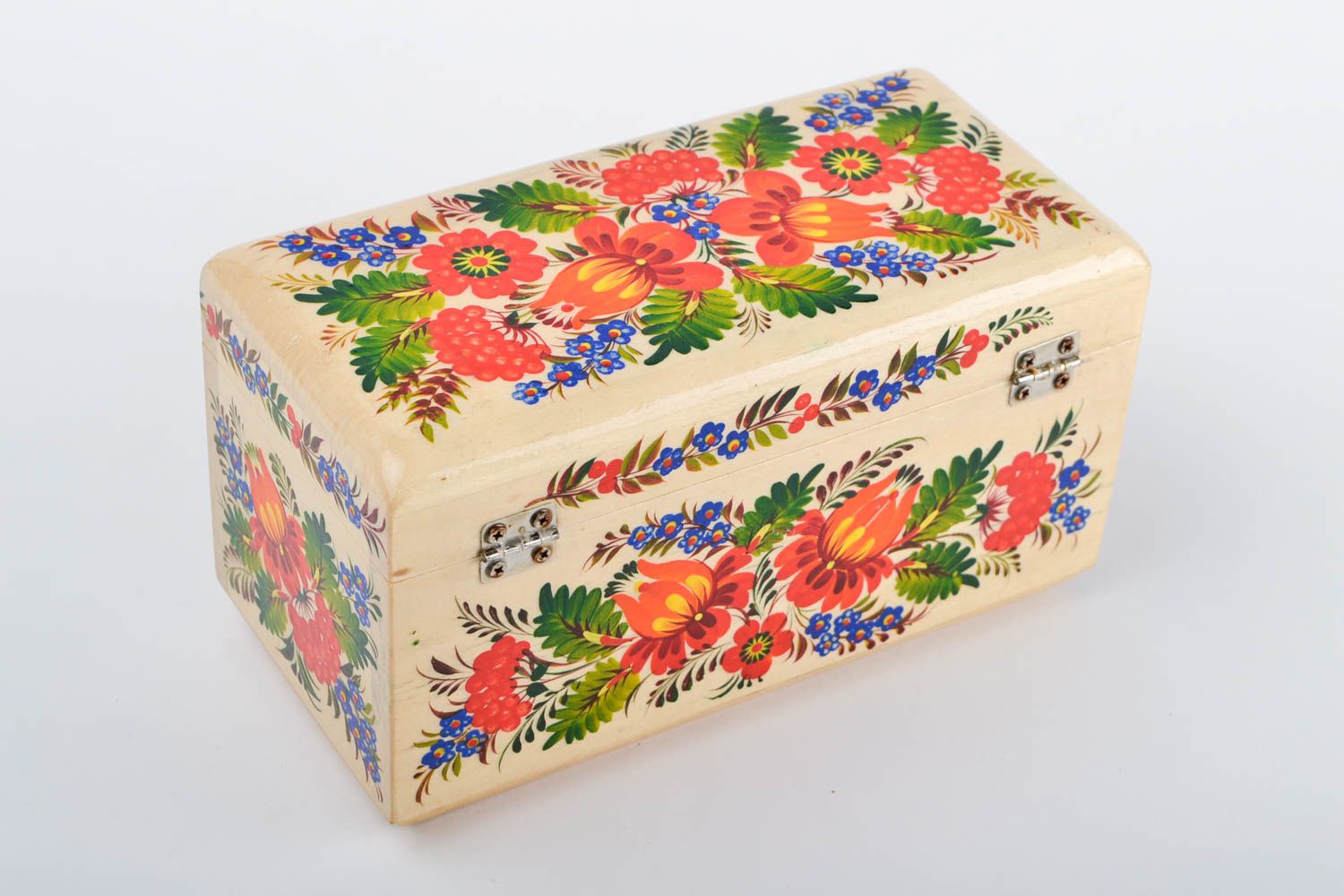 Handmade wooden jewelry box jewelry organizer folk arts and crafts gifts for her photo 5