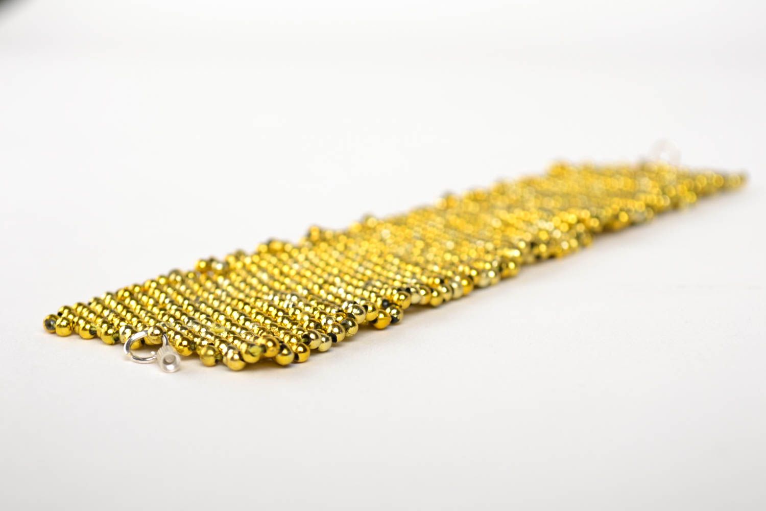Модная бижутерия ручной работы браслет из бусин золотистый модный браслет фото 1