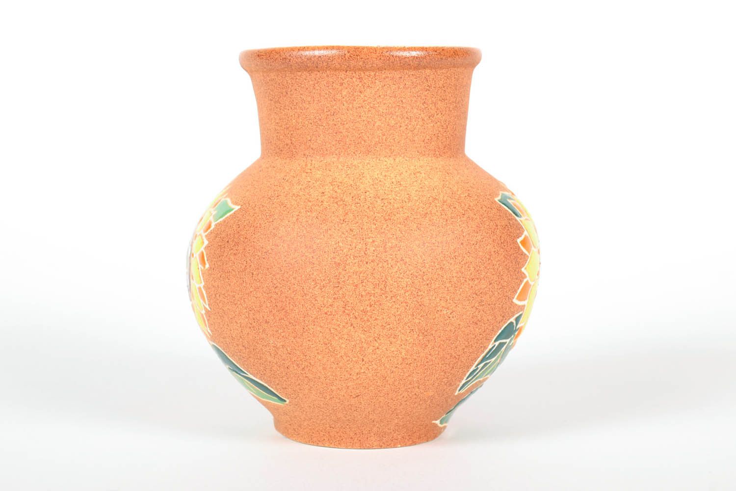 Vase aus Ton Sonnenblume foto 4