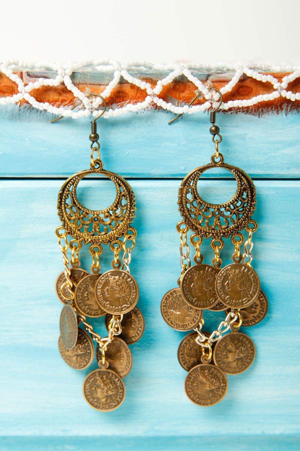 Handmade jewelry metal jewelry metal accessories women earrings metal earrings photo 1