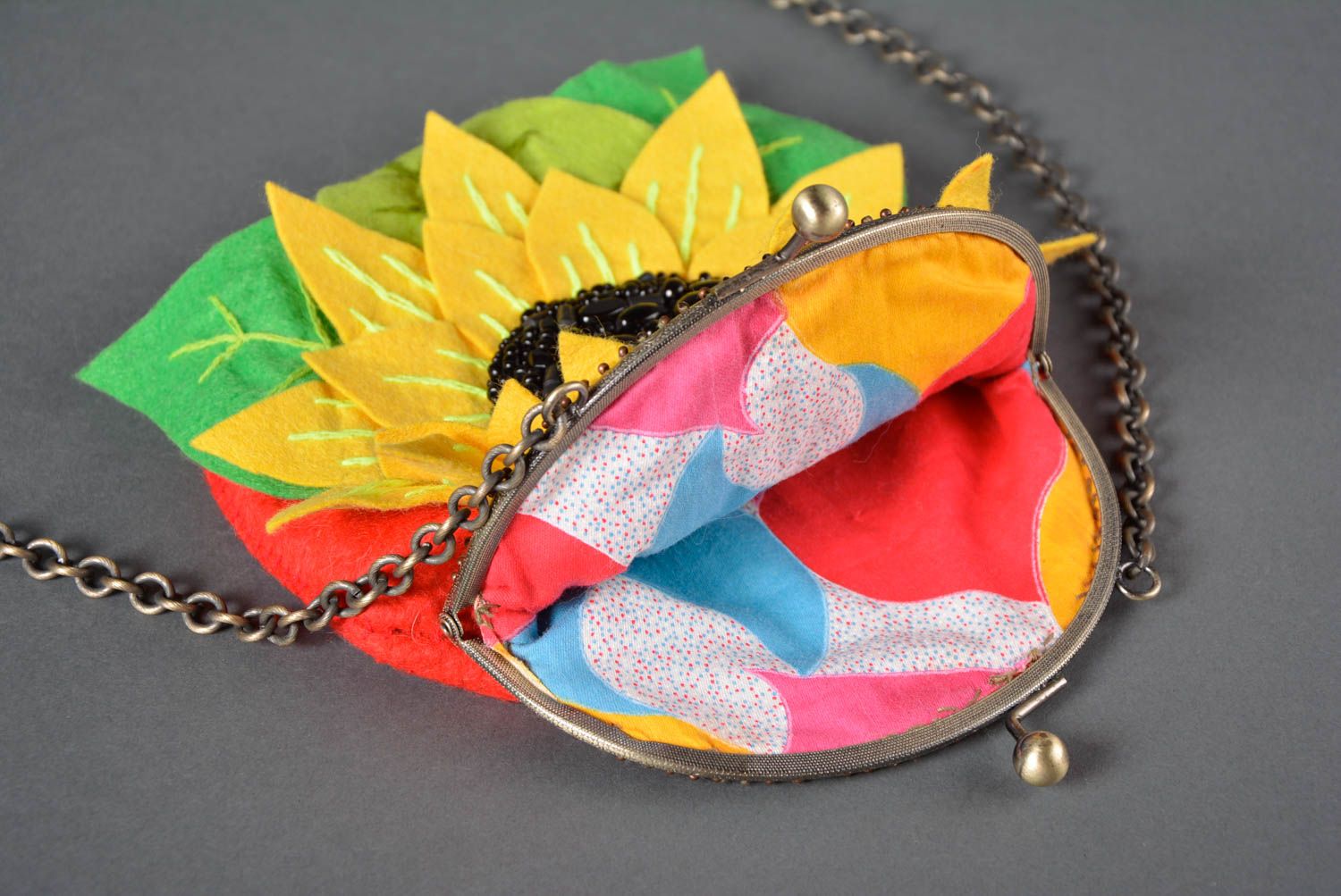 Handmade bag designer bag for women gift ideas felt handbag gift for girls photo 3