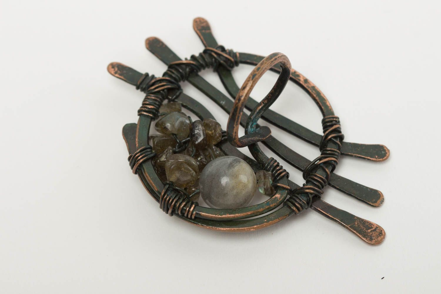 Anillo hecho a mano de cobre bisutería artesanal regalo original para mujer foto 3