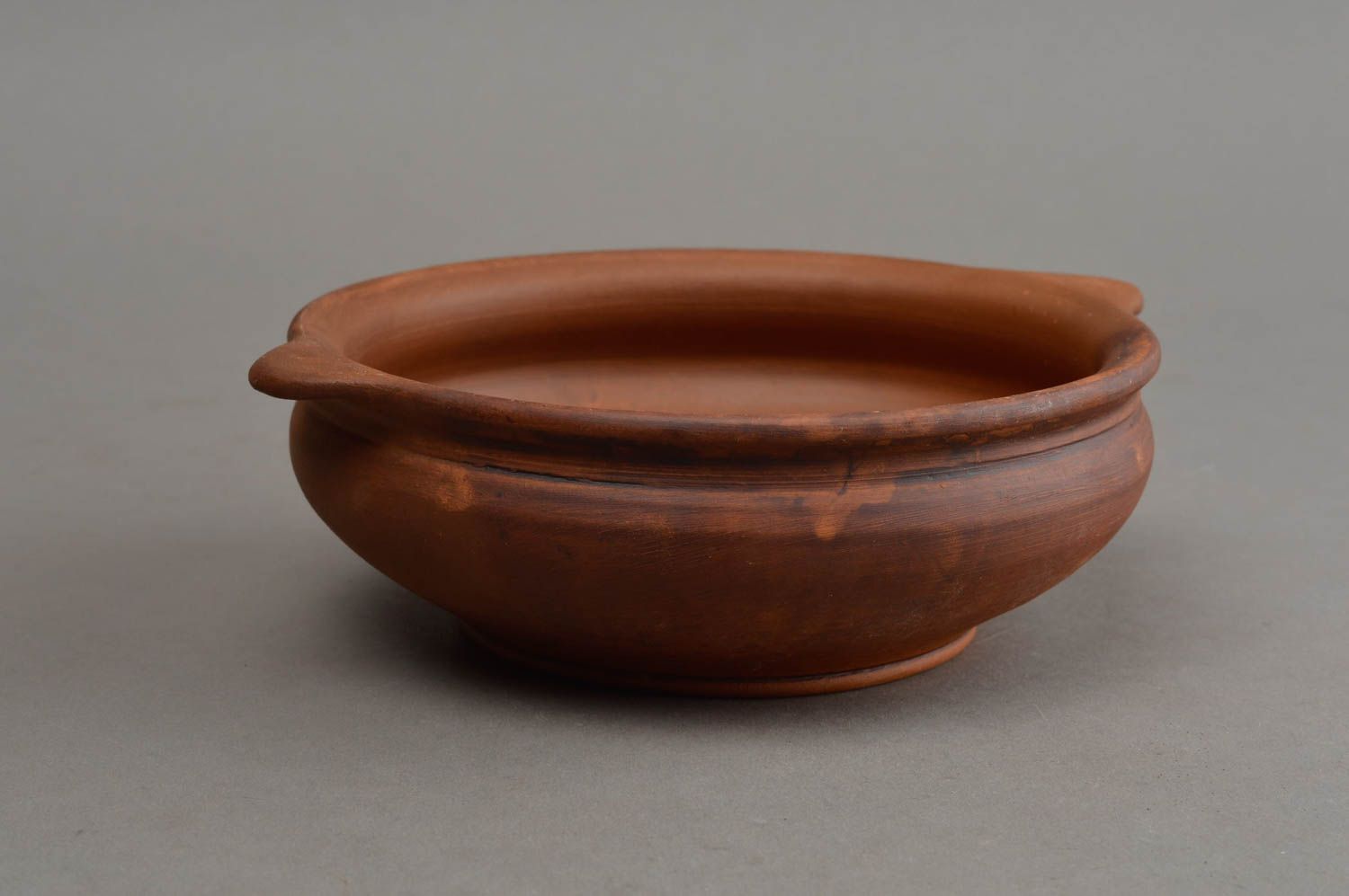 6 9 oz handmade terracotta cooking bowl with handles 0,84 lb photo 3