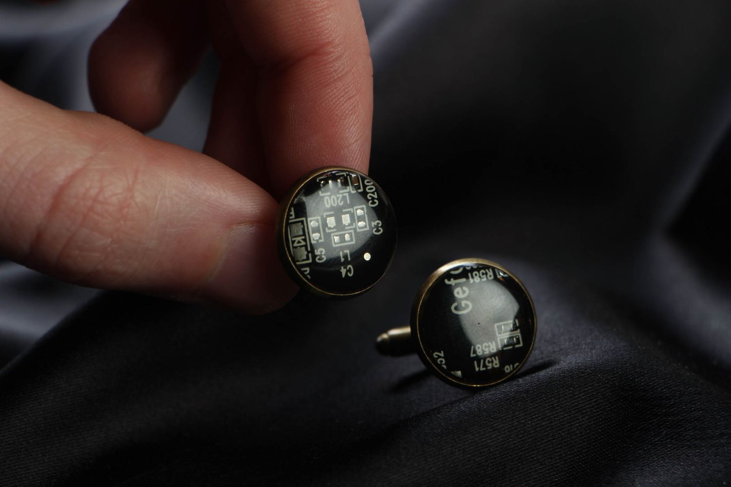 Handmade cuff links in cyberpunk style photo 3