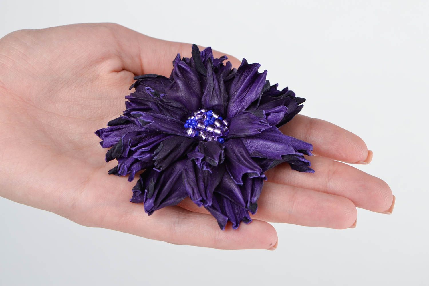 Handmade brooch designer accessory unusual gift for her flower brooch photo 2