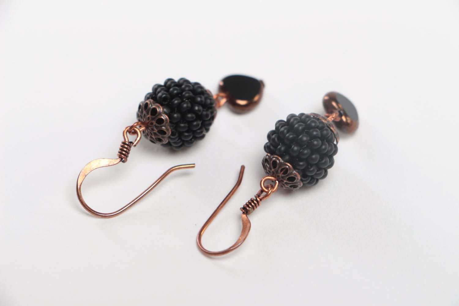 Beautiful handmade beaded earrings woven bead earrings costume jewelry designs photo 4