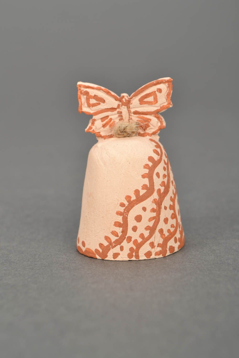 Handmade ceramic bell Butterfly photo 3