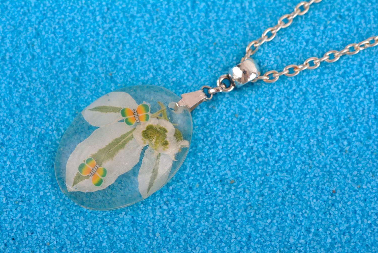 Handmade pendant unusual pendant designer accessory gift ideas epoxy pendant photo 1