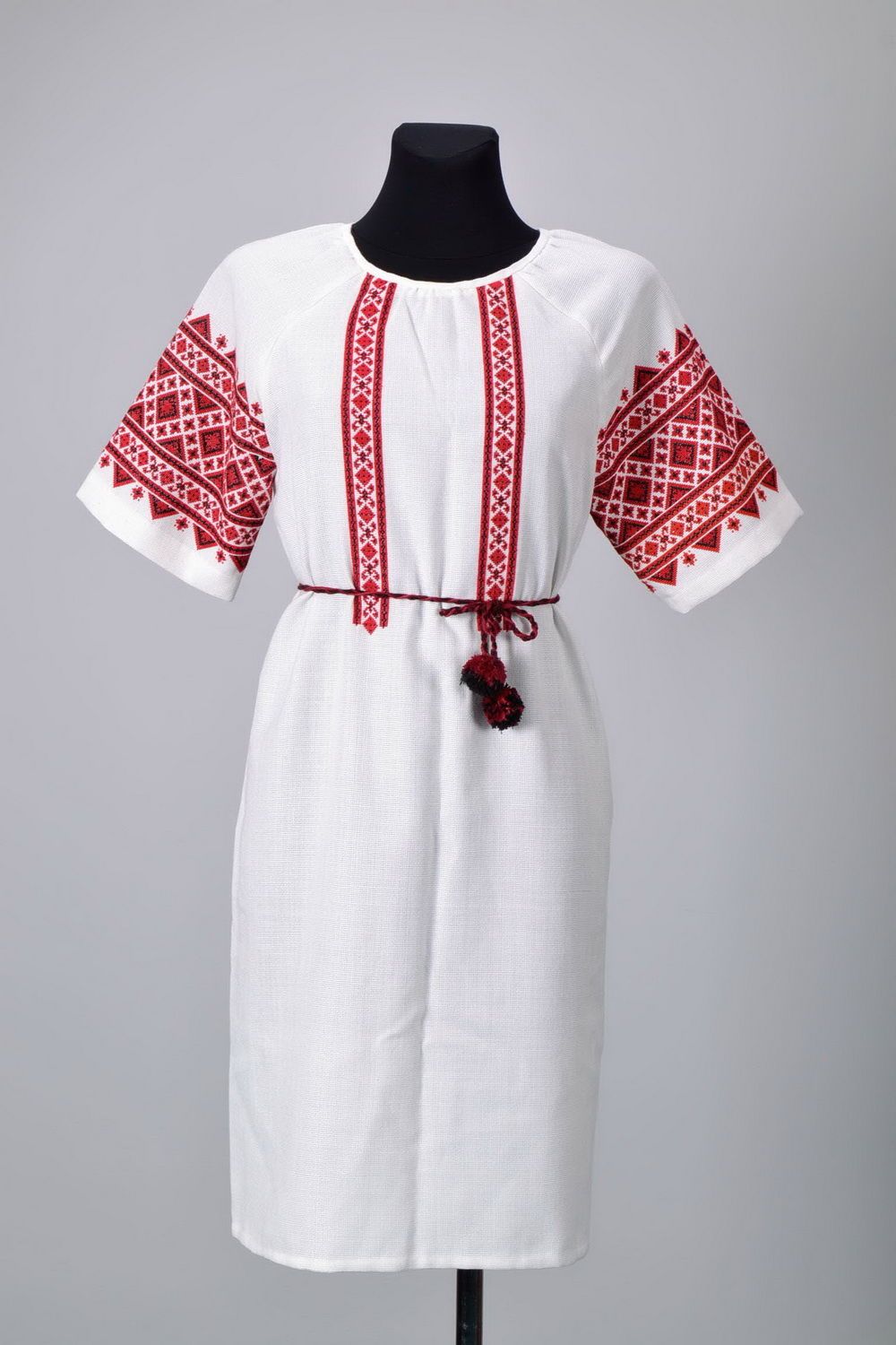 Robe ethnique en coton avec broderie photo 1