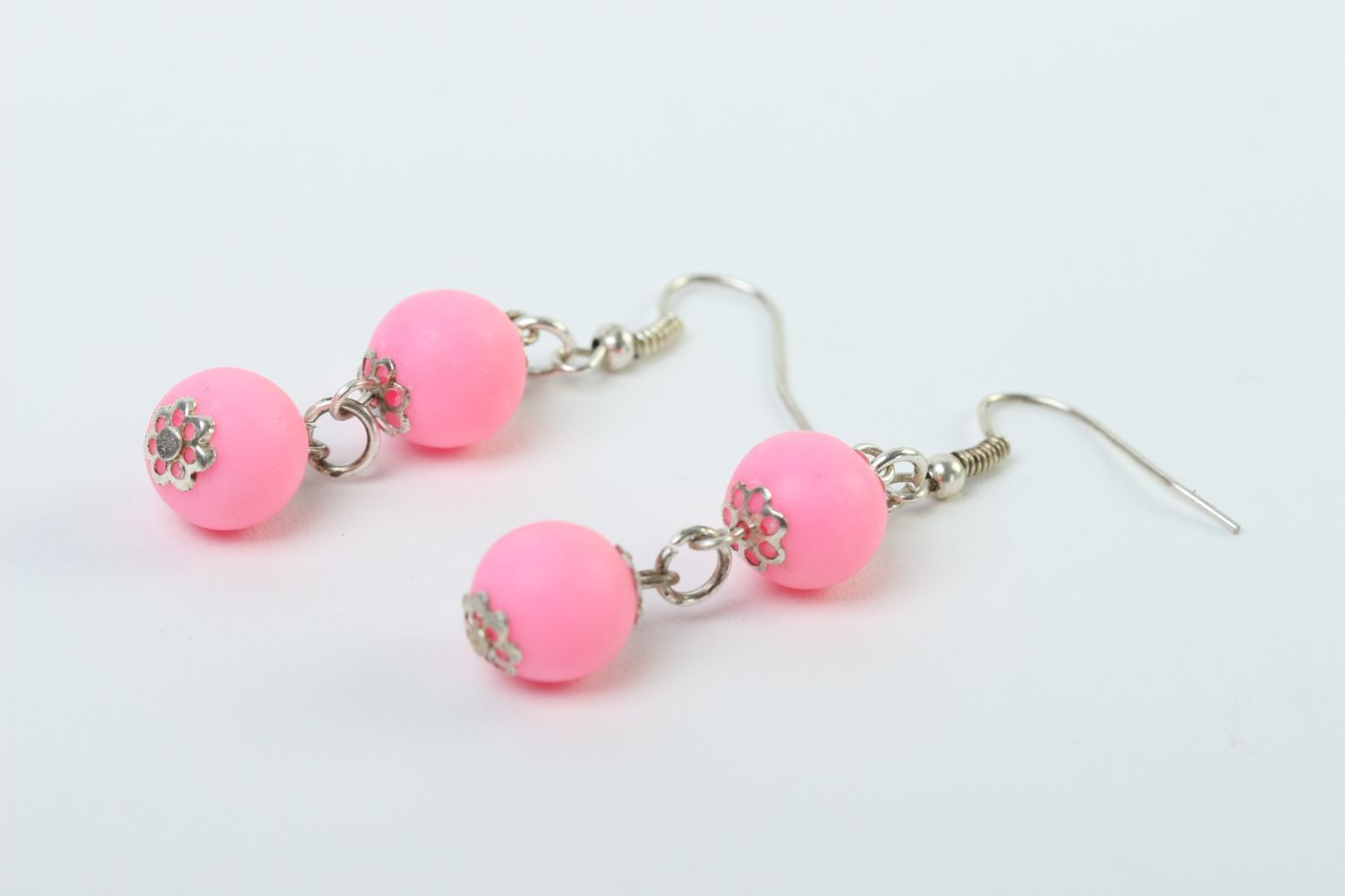 Boucles d'oreilles pendantes Bijou fait main Cadeau femme roses style romantique photo 3
