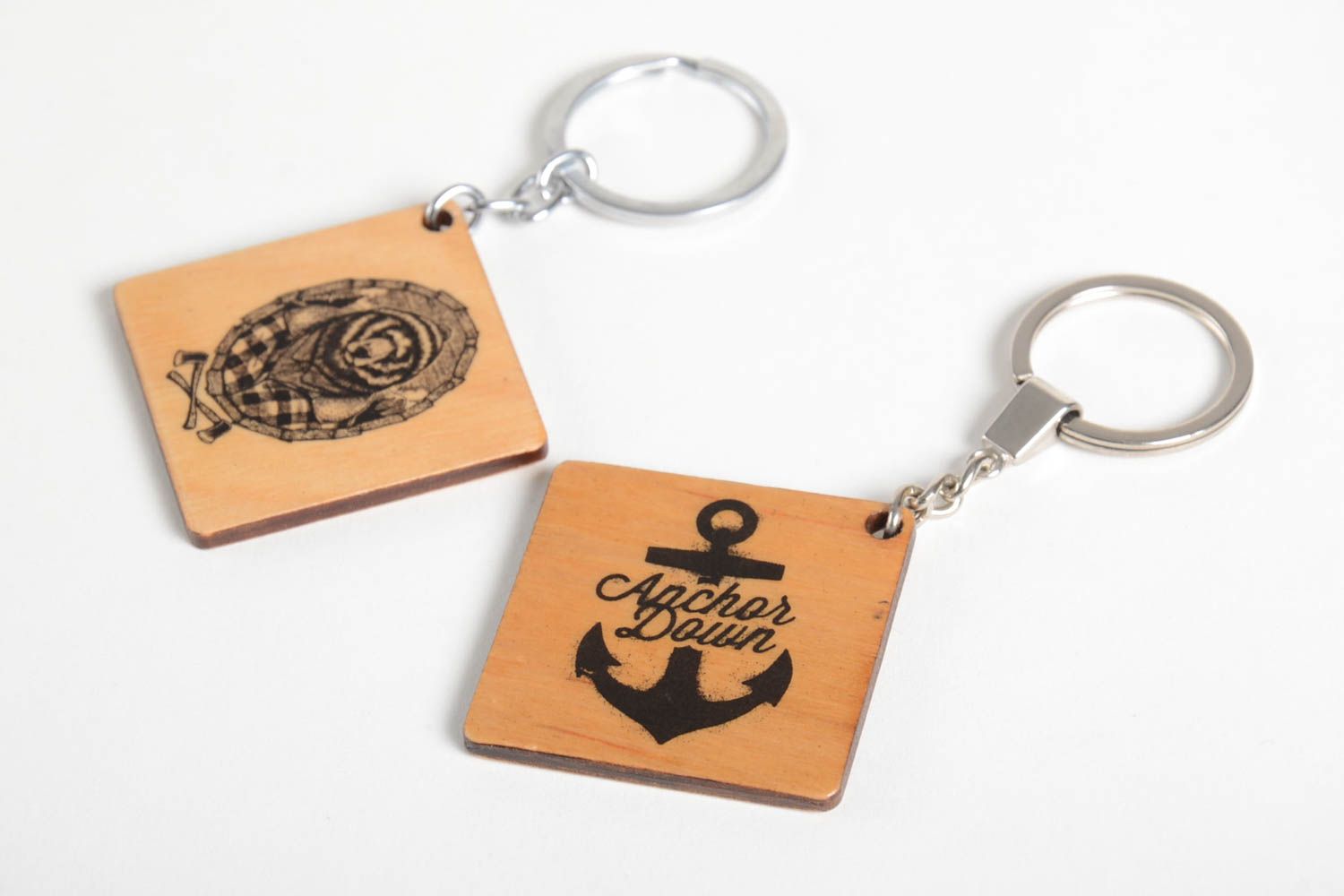 Handmade keychains wooden souvenir handmade gift ideas designer keychain photo 2