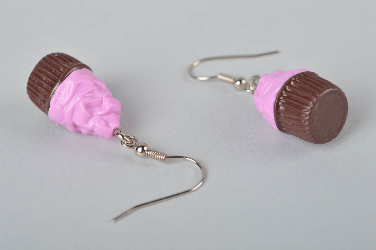 Accessoires für Frauen handmade Schmuck aus Ton effektvoll Modeschmuck Ohrringe foto 3
