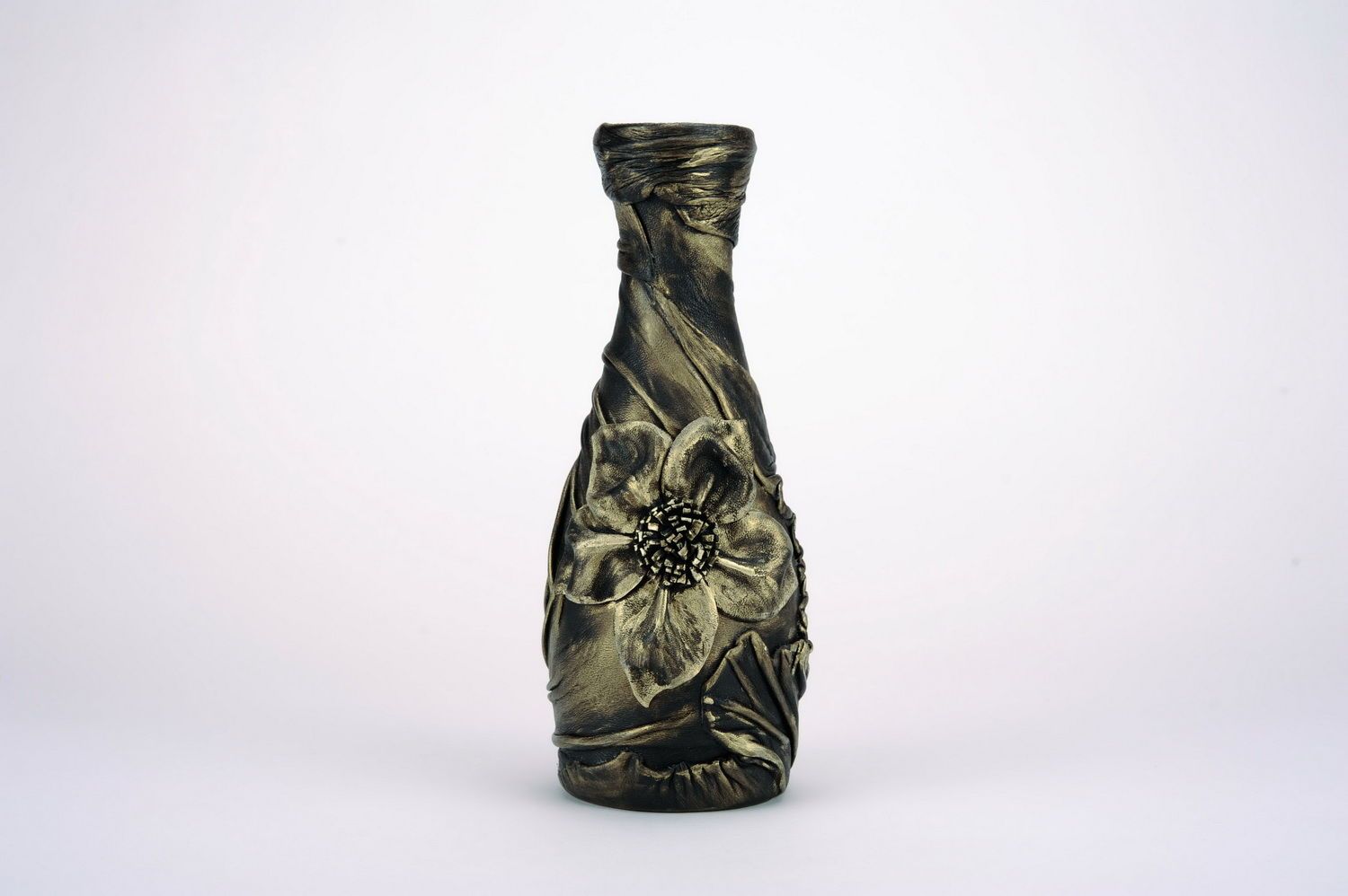 Vase aus Leder Rose foto 1