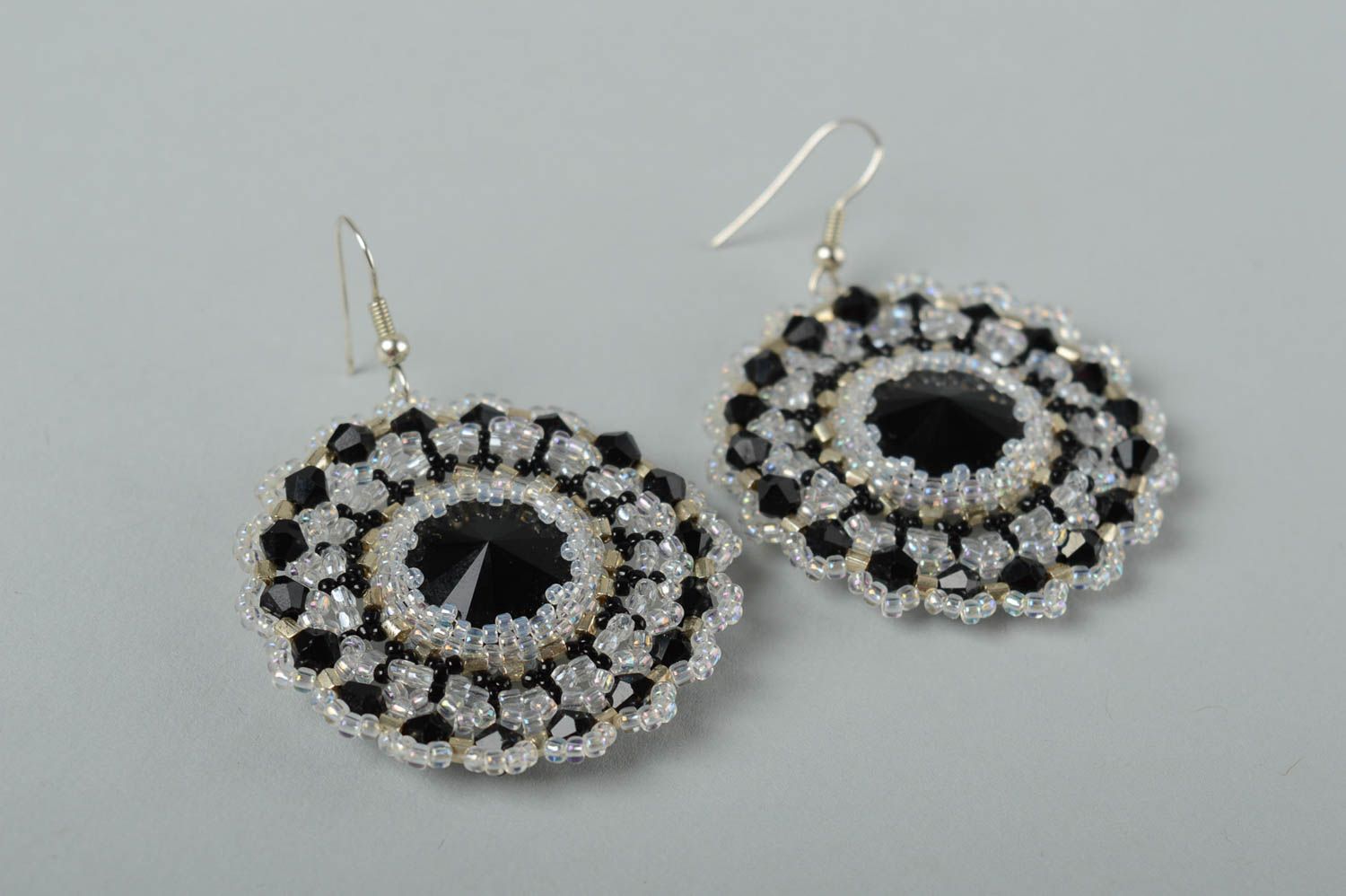 Handmade earrings beaded earrings fashion earrings with charms design jewelry photo 1