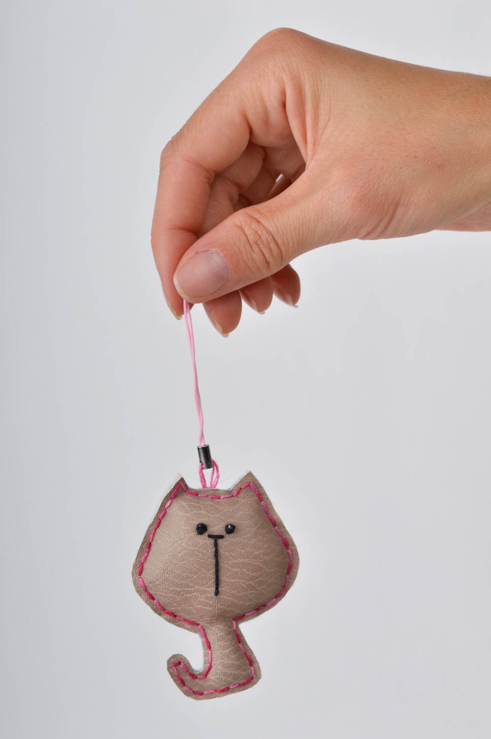 Llavero artesanal con forma de gatito accesorio decorativo regalo original foto 2