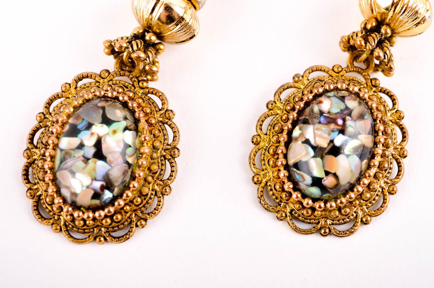 Beautiful handmade gemstone earrings beaded crystal earrings cool jewelry design photo 5