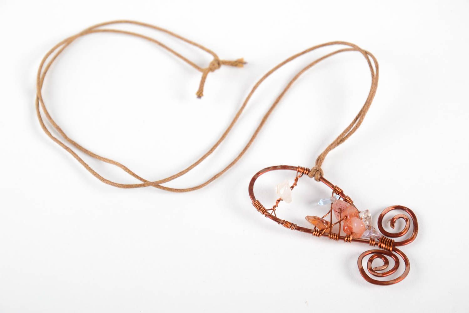 Handmade pendant unusual pendant designer accessory copper pendant gift ideas photo 4