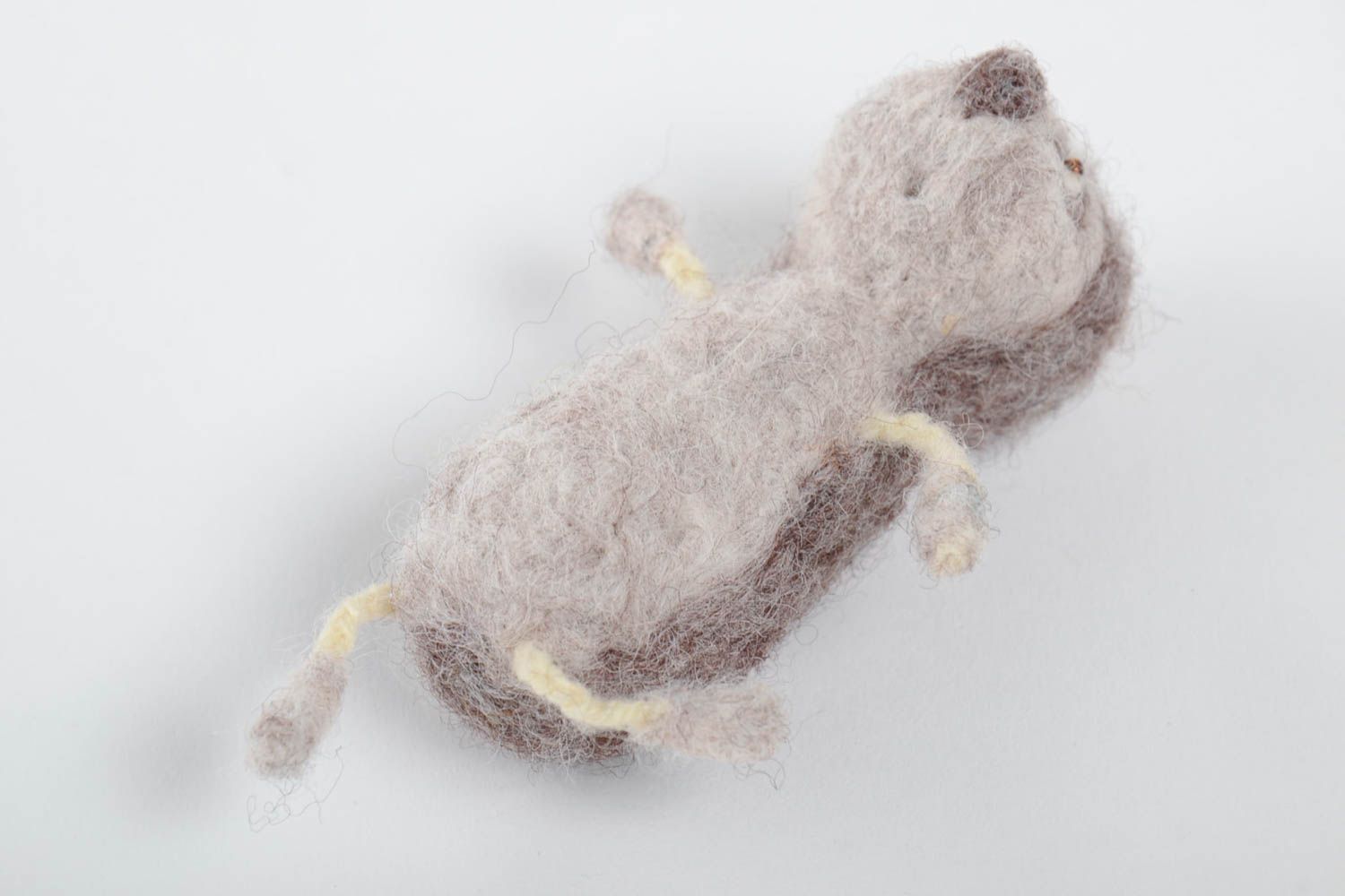 Jouet hérisson Peluche faite main en laine feutrée petite Cadeau pour enfant photo 3