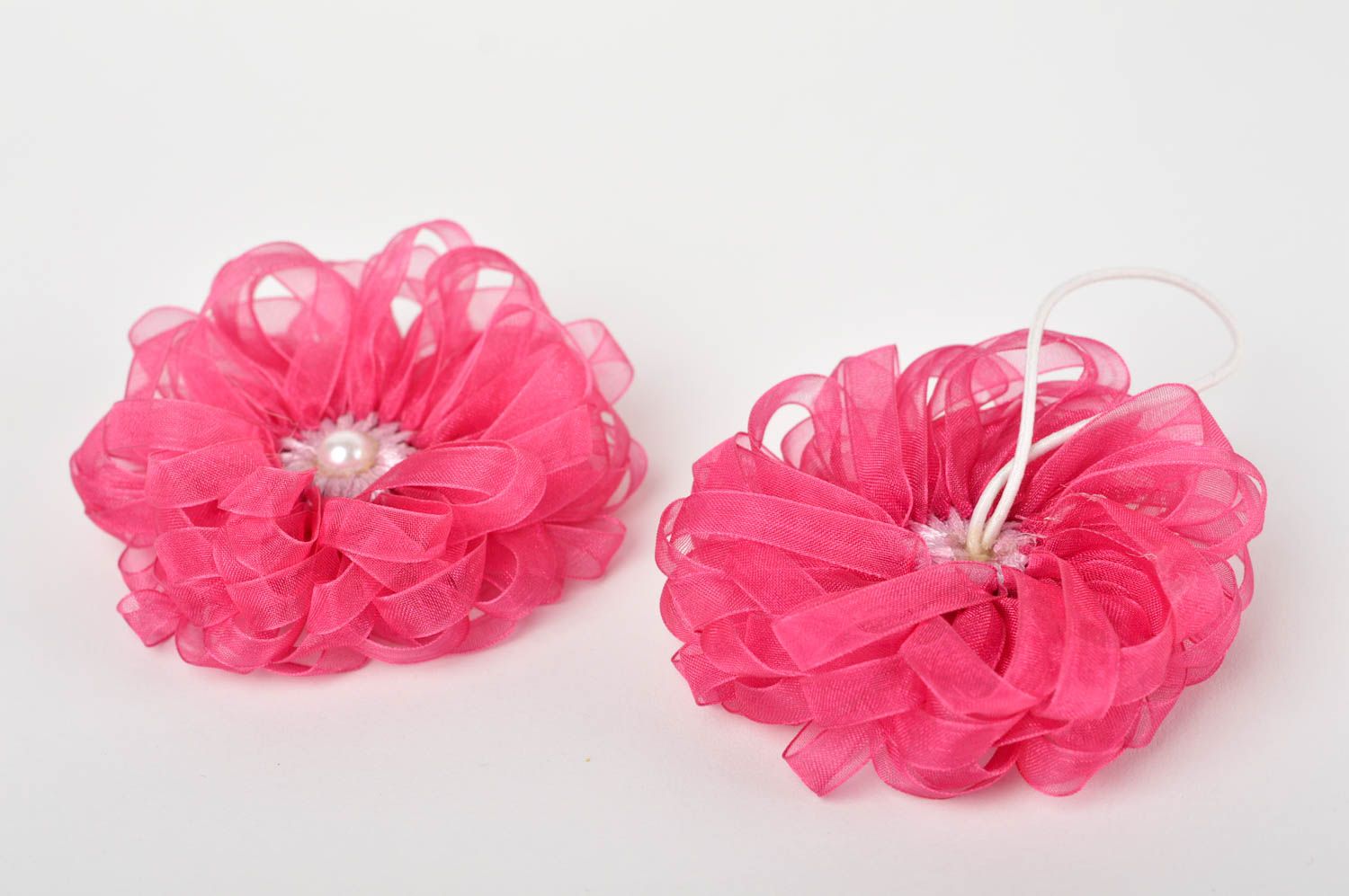 Handmade children scrunchies hair jewelry flower barrettes present for girl photo 2