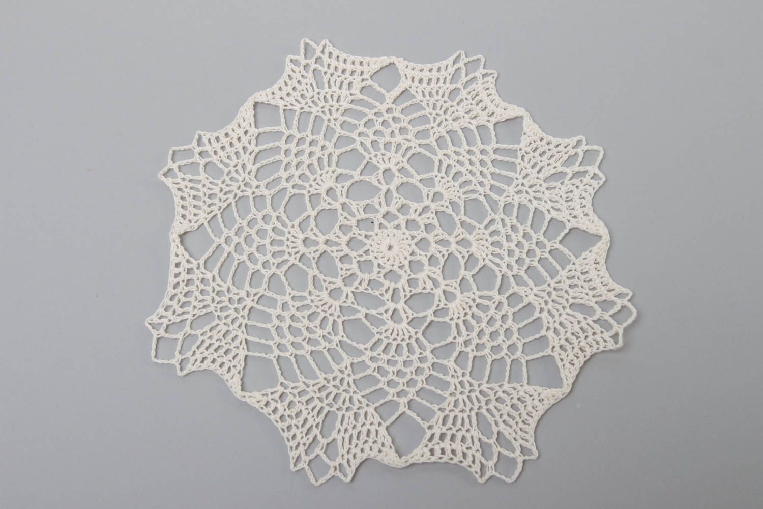 Gentle handmade crochet napkin decorative lace napkin kitchen design gift ideas photo 2