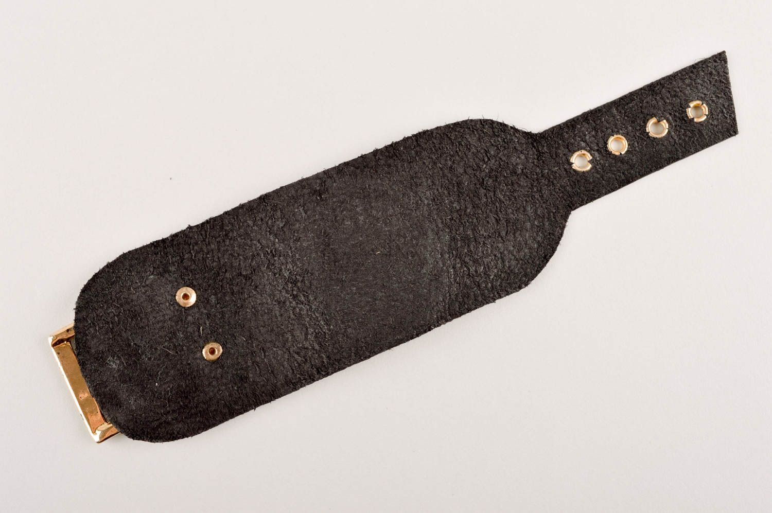 Pulsera de cuero hecha a mano con piedra accesorio para mujer regalo original foto 3
