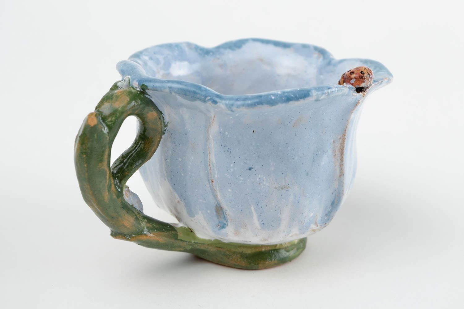 Handmade Küchen Geschirr Keramik Tasse mit Henkel Geschenk für Frau 250 ml foto 5