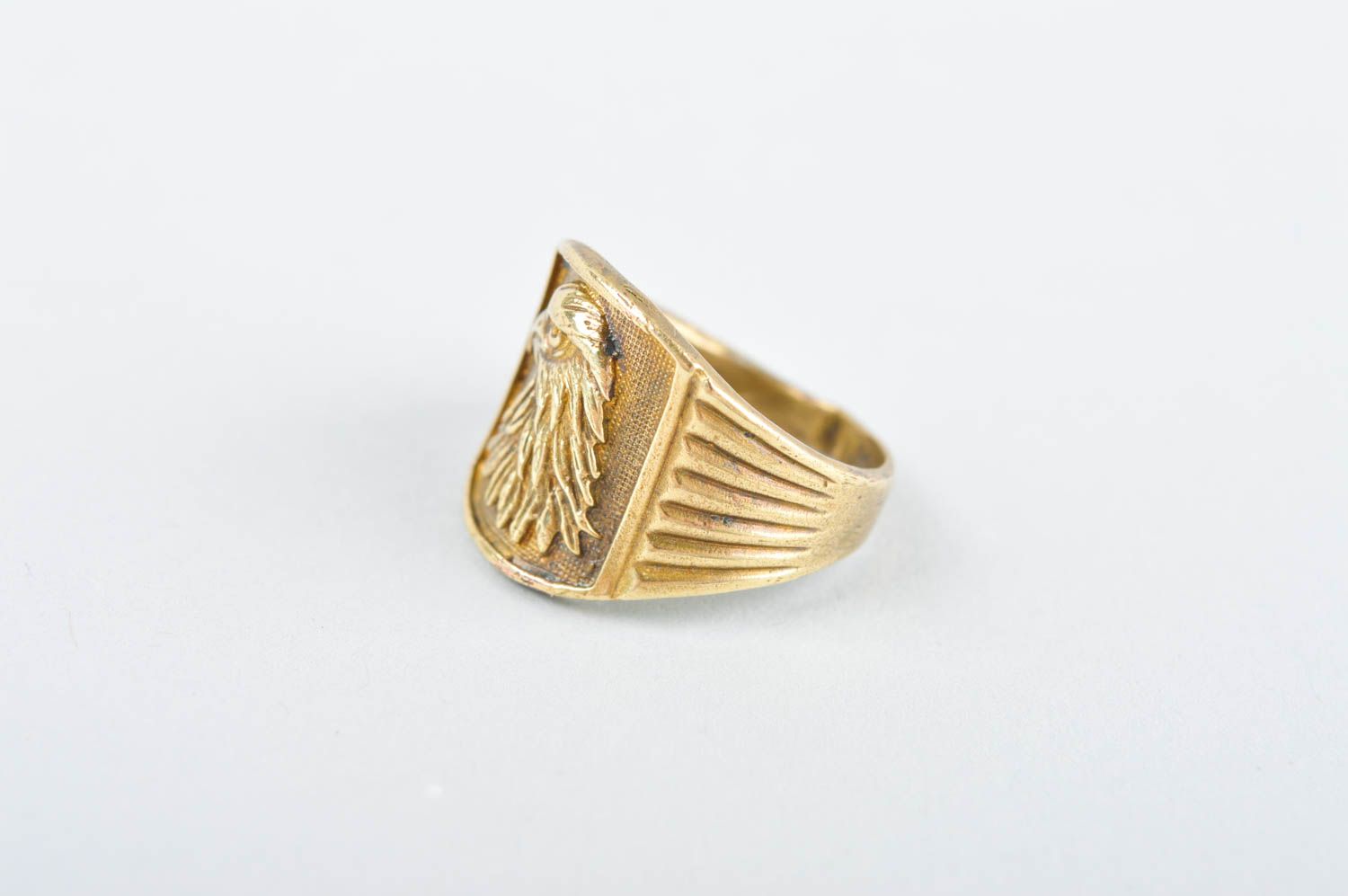 Украшение из металла кольцо ручной работы модное кольцо с узором перстень латунь фото 7
