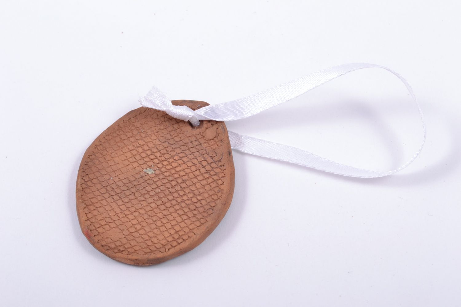 Unusual oval ceramic keychain photo 5