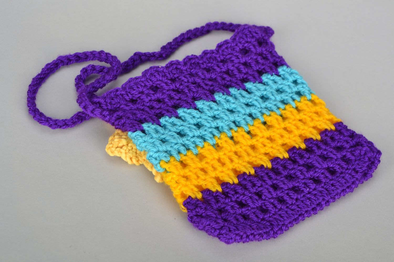 Children's crochet bag Blue photo 4