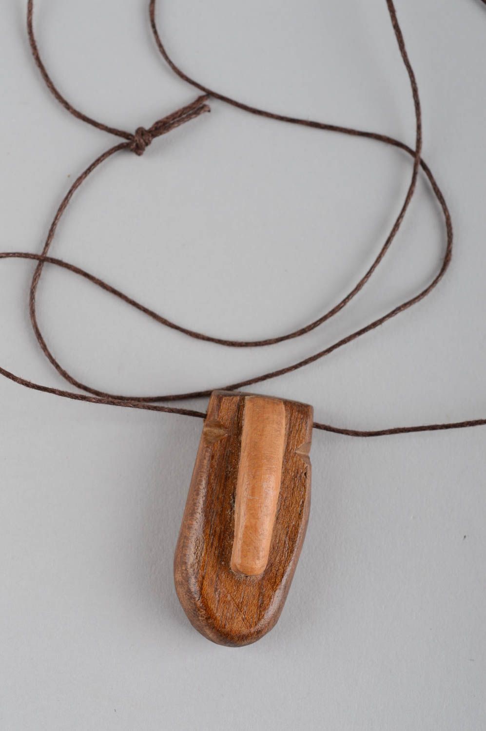 Unusual handmade wooden pendant wood craft ideas fashion neck accessories photo 7