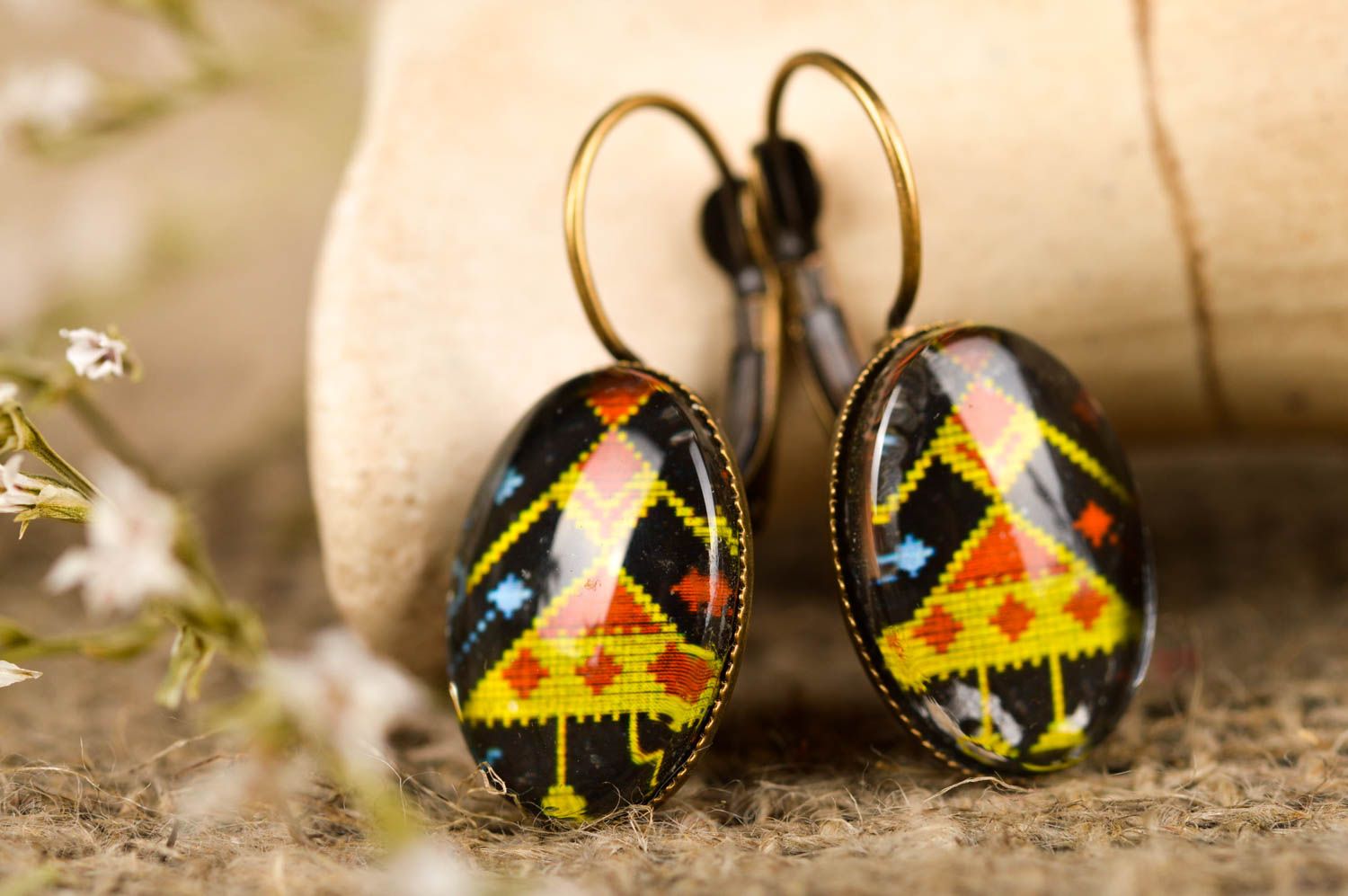 Handmade stylish earrings summer earrings ethnic earrings vintage jewelry photo 1