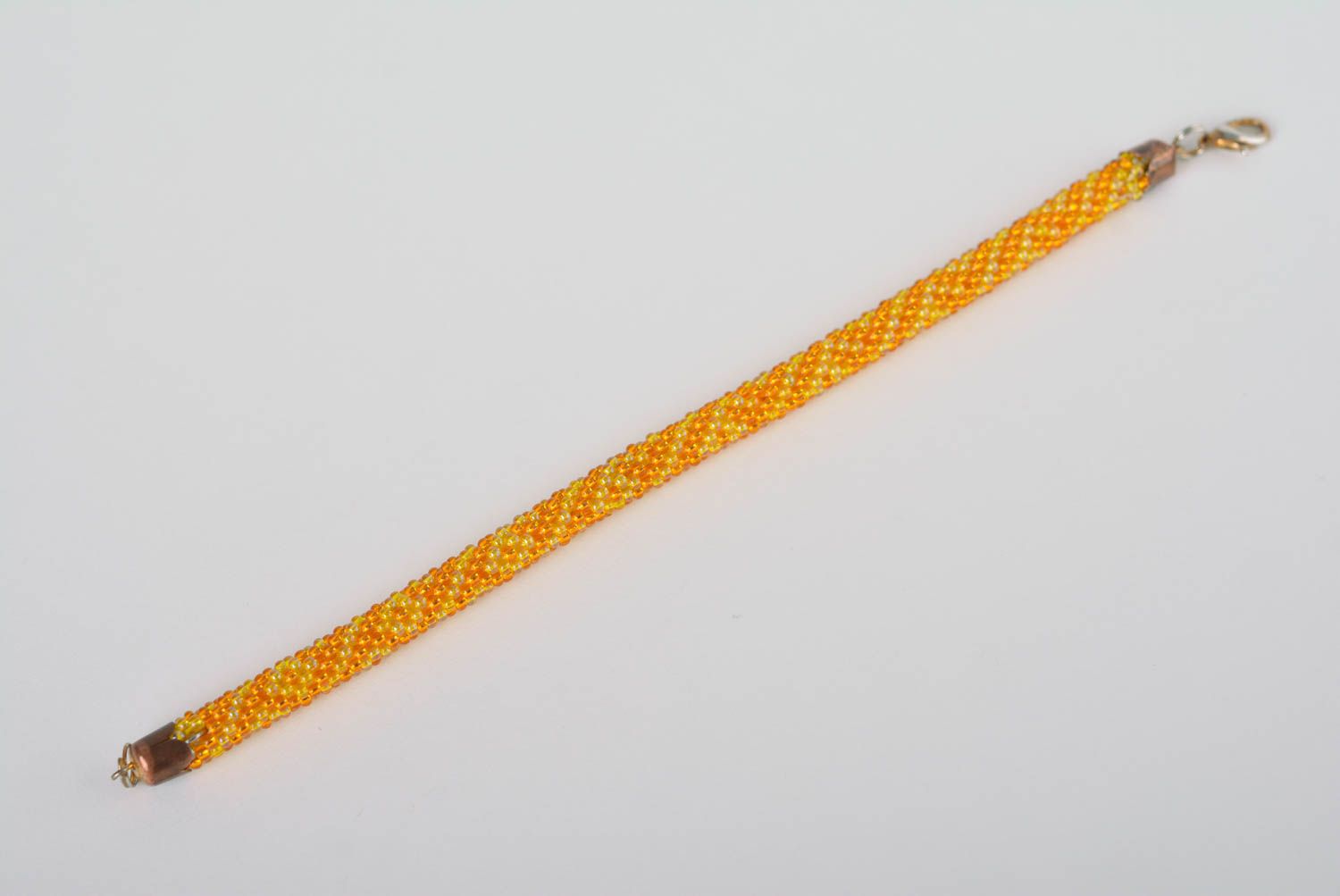 Handgefertigt Armband Glasperlen Designer Schmuck Frauen Accessoire orange foto 5