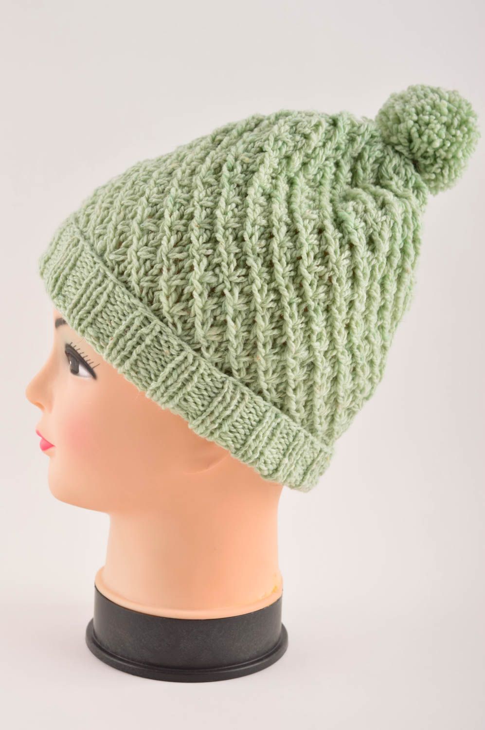 Handmade hat crocheted warm hat for winter unusual hat designer hat for girls photo 3