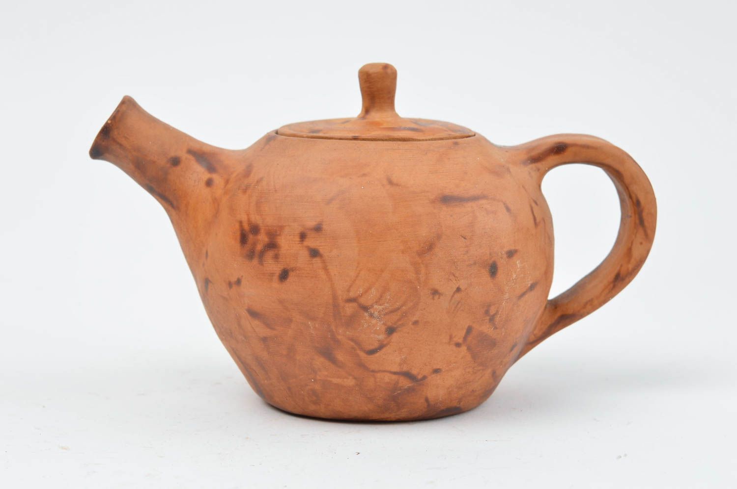 Beautiful handcrafted clay teapot unusual ceramic teapot collectible items photo 2