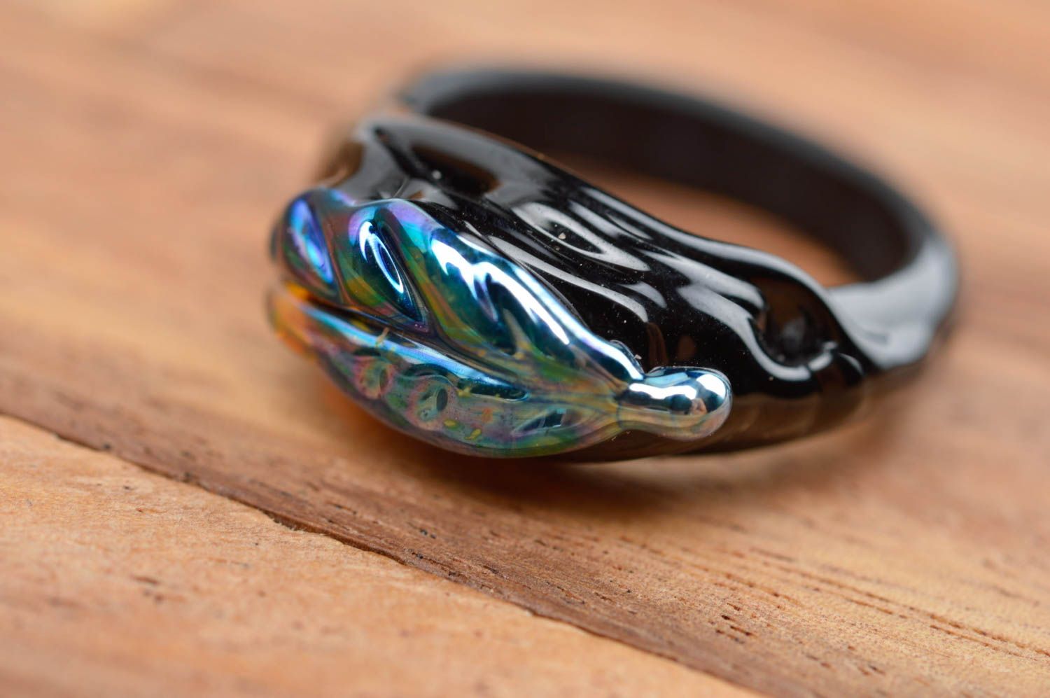 Designer jewelry handmade glass seal ring fashion rings fashion accessories photo 5