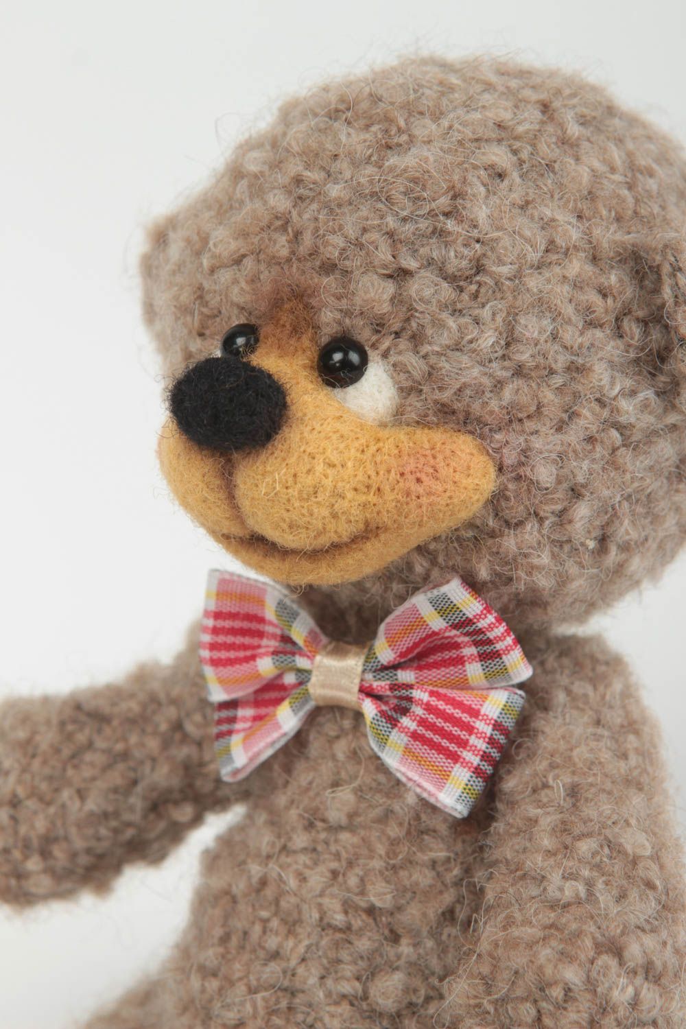 Doudou ours brun fait main Peluche au crochet Jouet pour enfant original photo 3