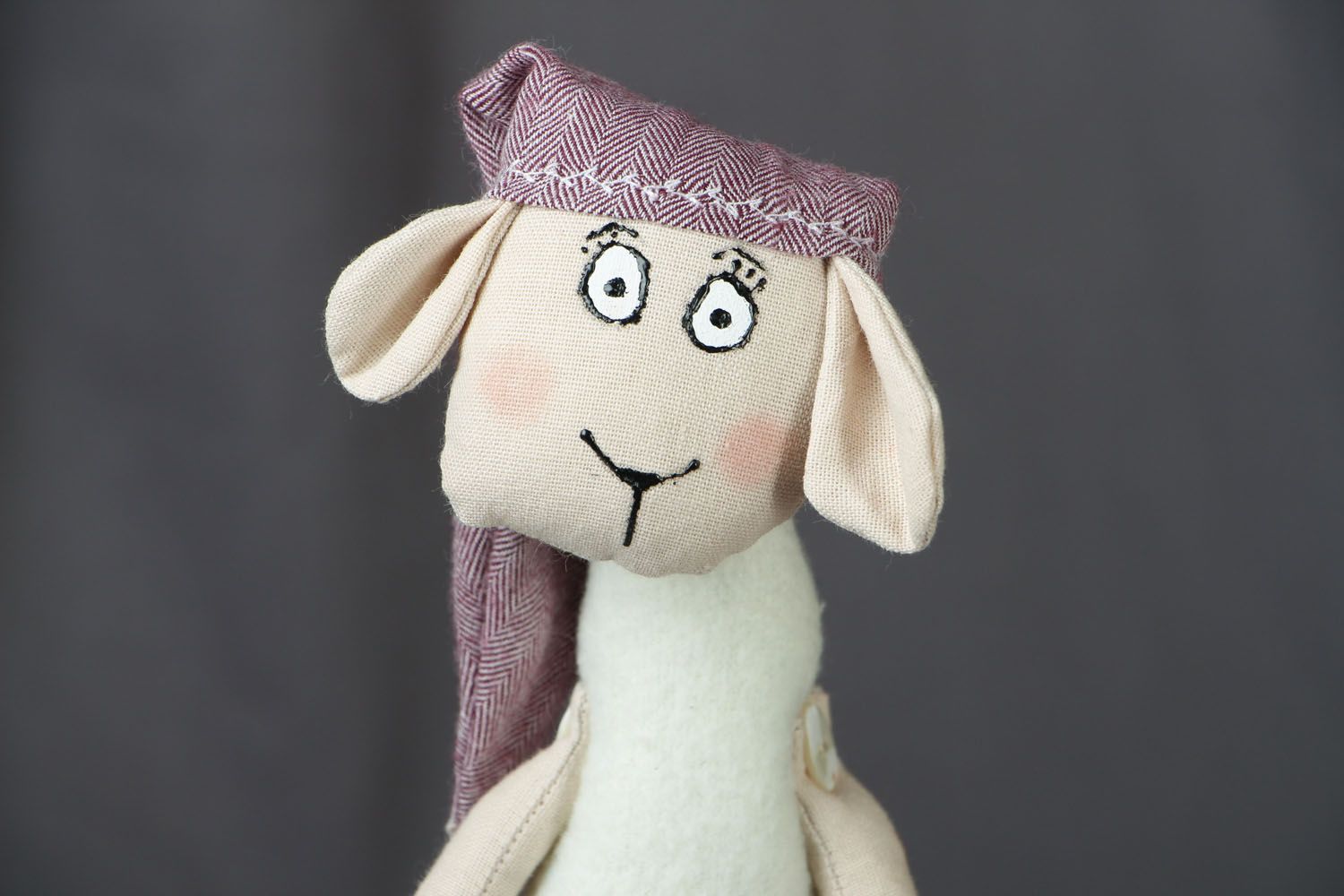 Fabric toy in the shape of a lamb photo 2