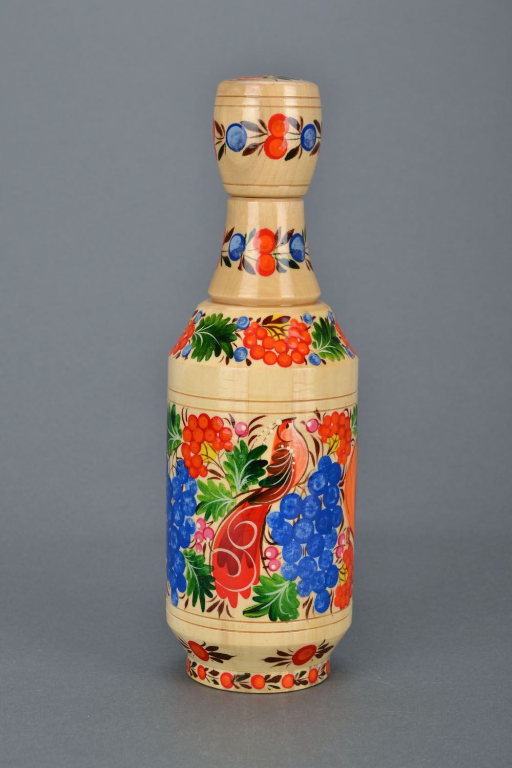 Decorative bottle with Petrikov painting photo 4