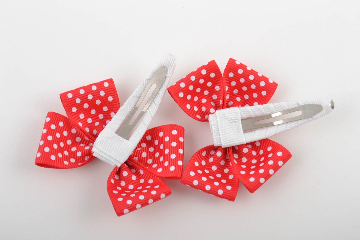 Set of 2 hair clips handmade hair accessories hair bows gifts for girls photo 3