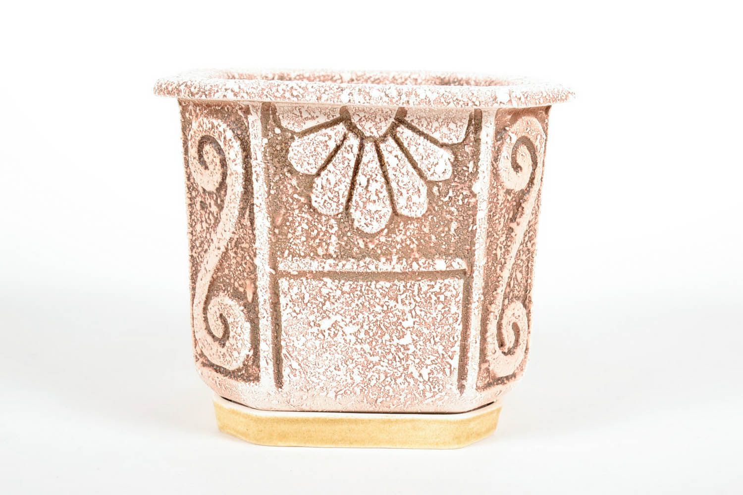 Pot de fleurs en céramique fait main photo 2