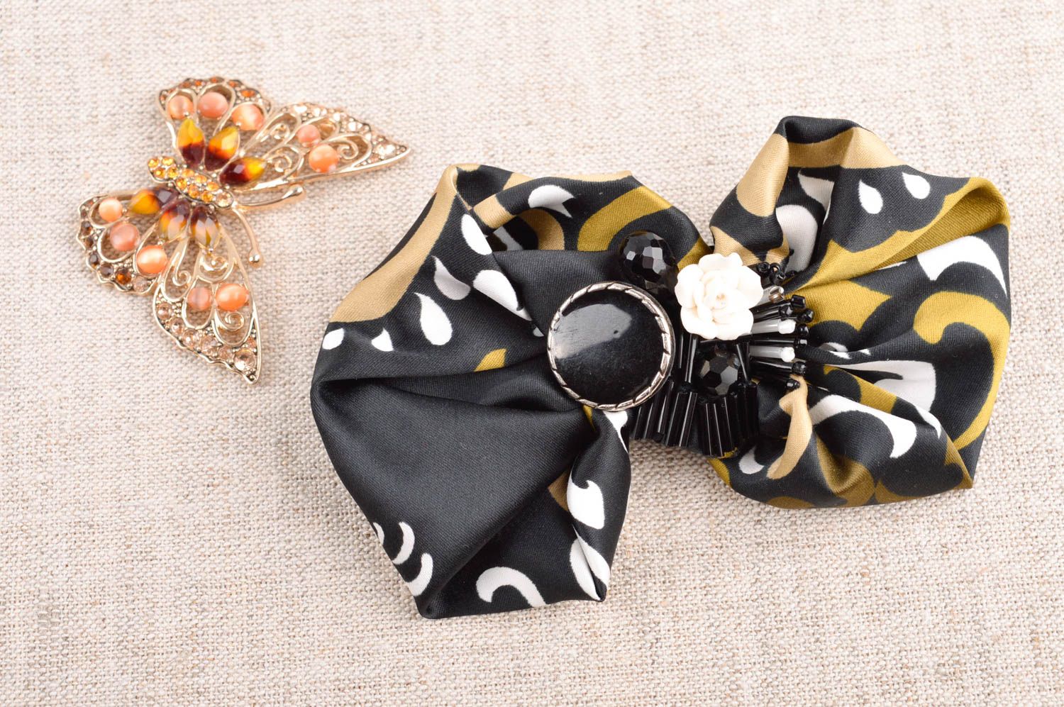Handmade brooch bow brooch fashion jewelry designer accessories gift ideas photo 1
