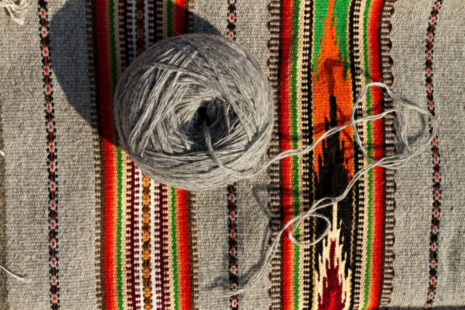 Hand woven woolen carpet  photo 4