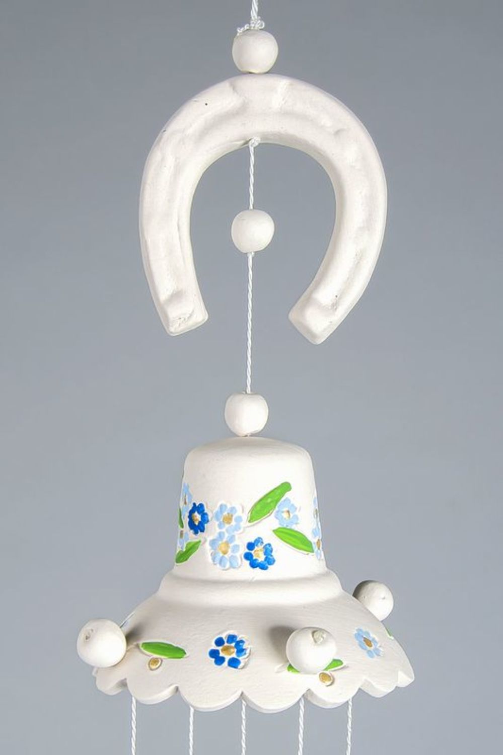 Hanging ceramic bells with pattern photo 2