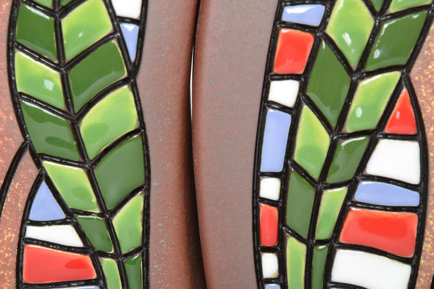 Сувениры ручной работы керамические вазы для цветов декор интерьера цветы 2 шт фото 3