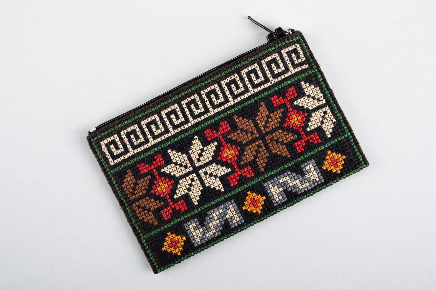 Женский кошелек ручной работы кошелек для женщин вышитый кошелек в стиле этно фото 2