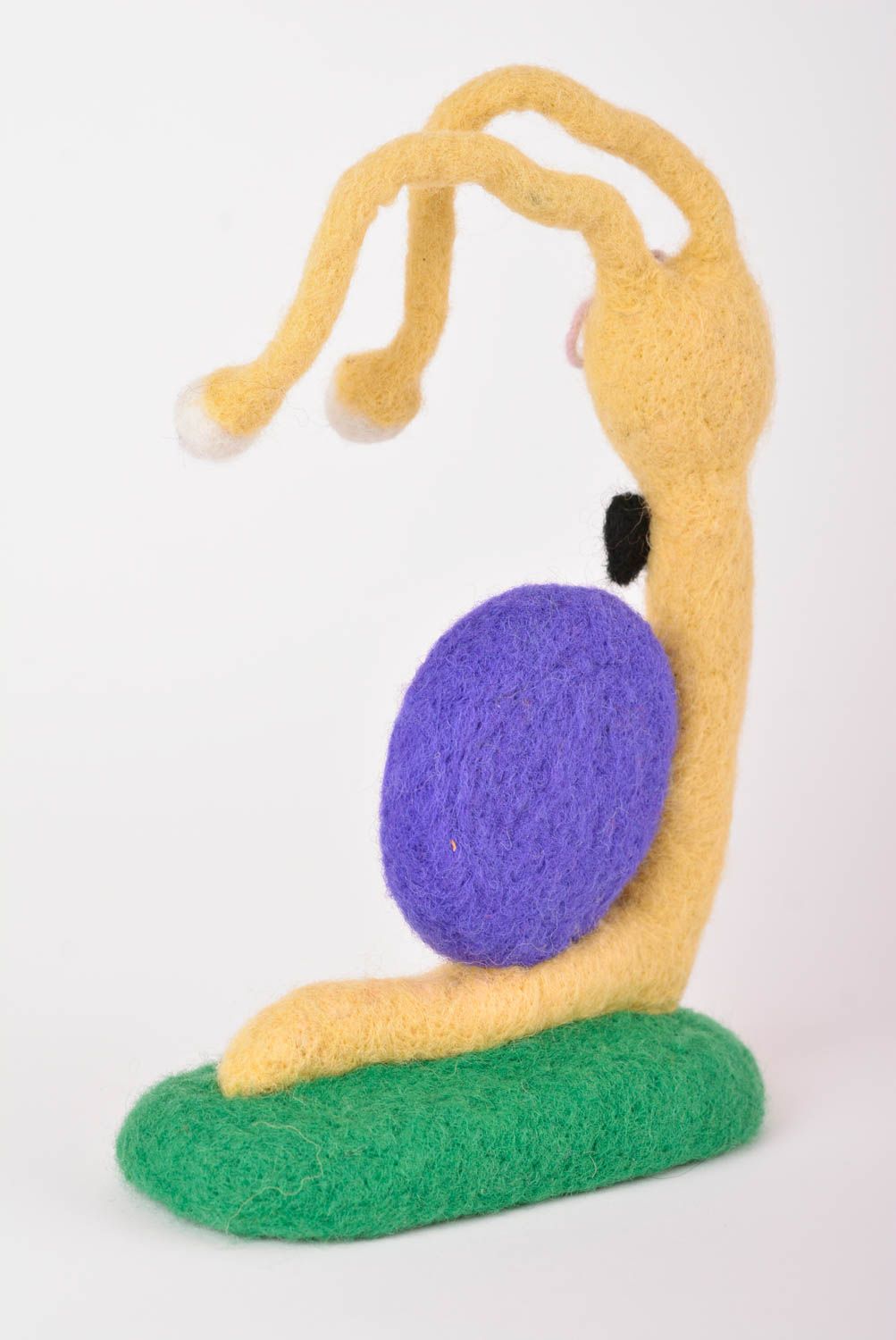 Игрушка ручной работы для декора игрушка из шерсти валяная игрушка улитка фото 2