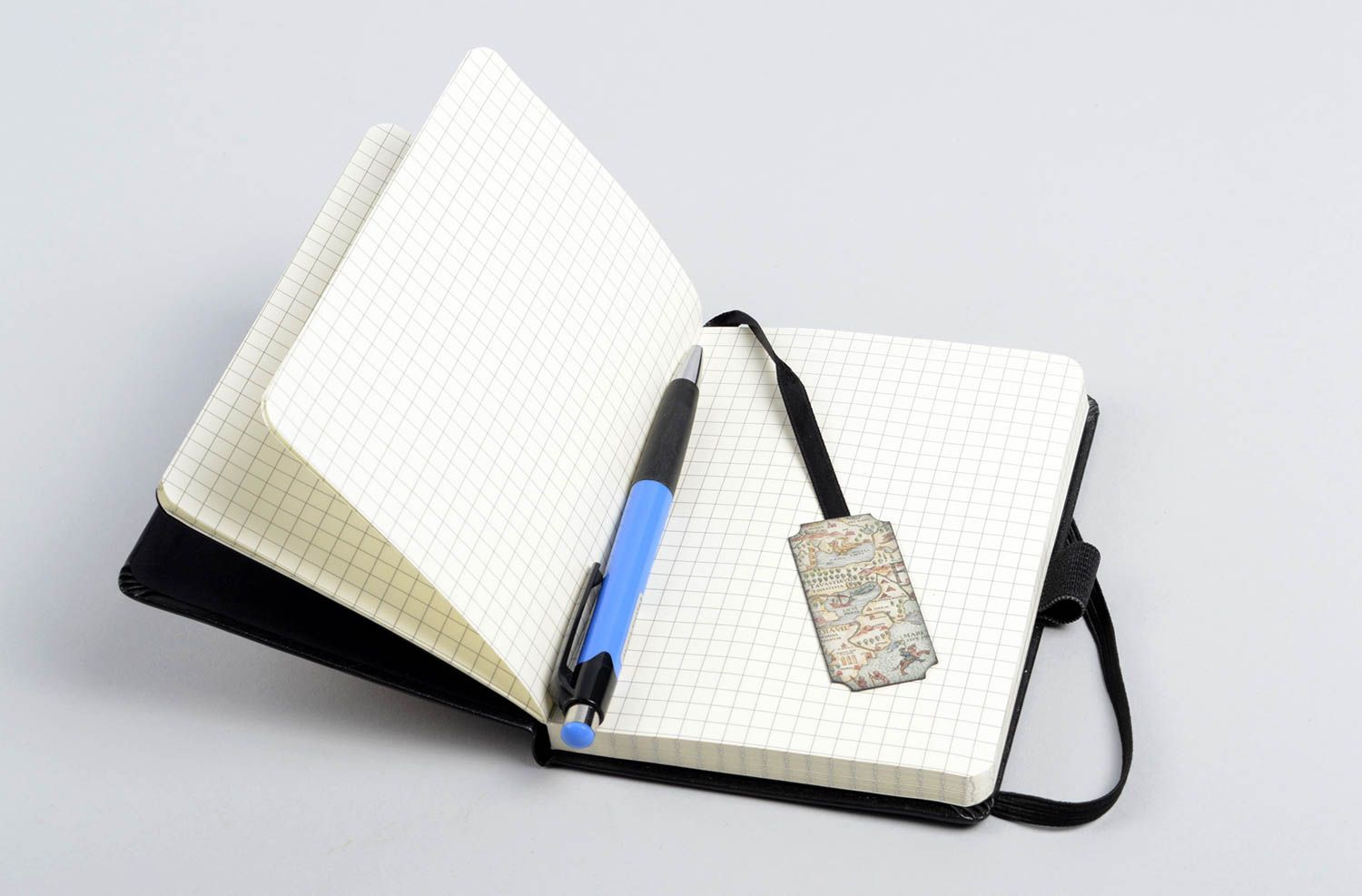 Schwarzes schönes Notizbuch handmade ausgefallenes Geschenk Design Notizblock  foto 3