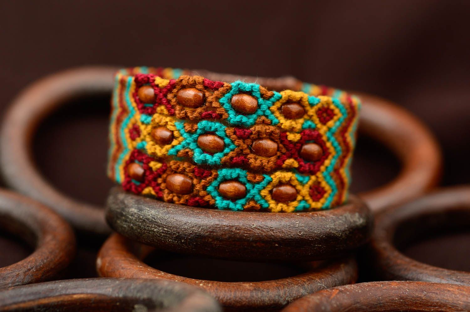 Hand-woven bracelet macrame bracelet handmade woven jewelry fashion bracelet photo 1